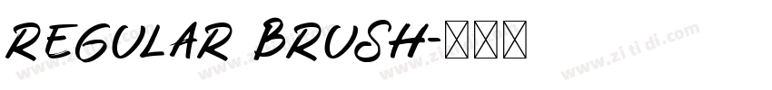 regular brush字体转换